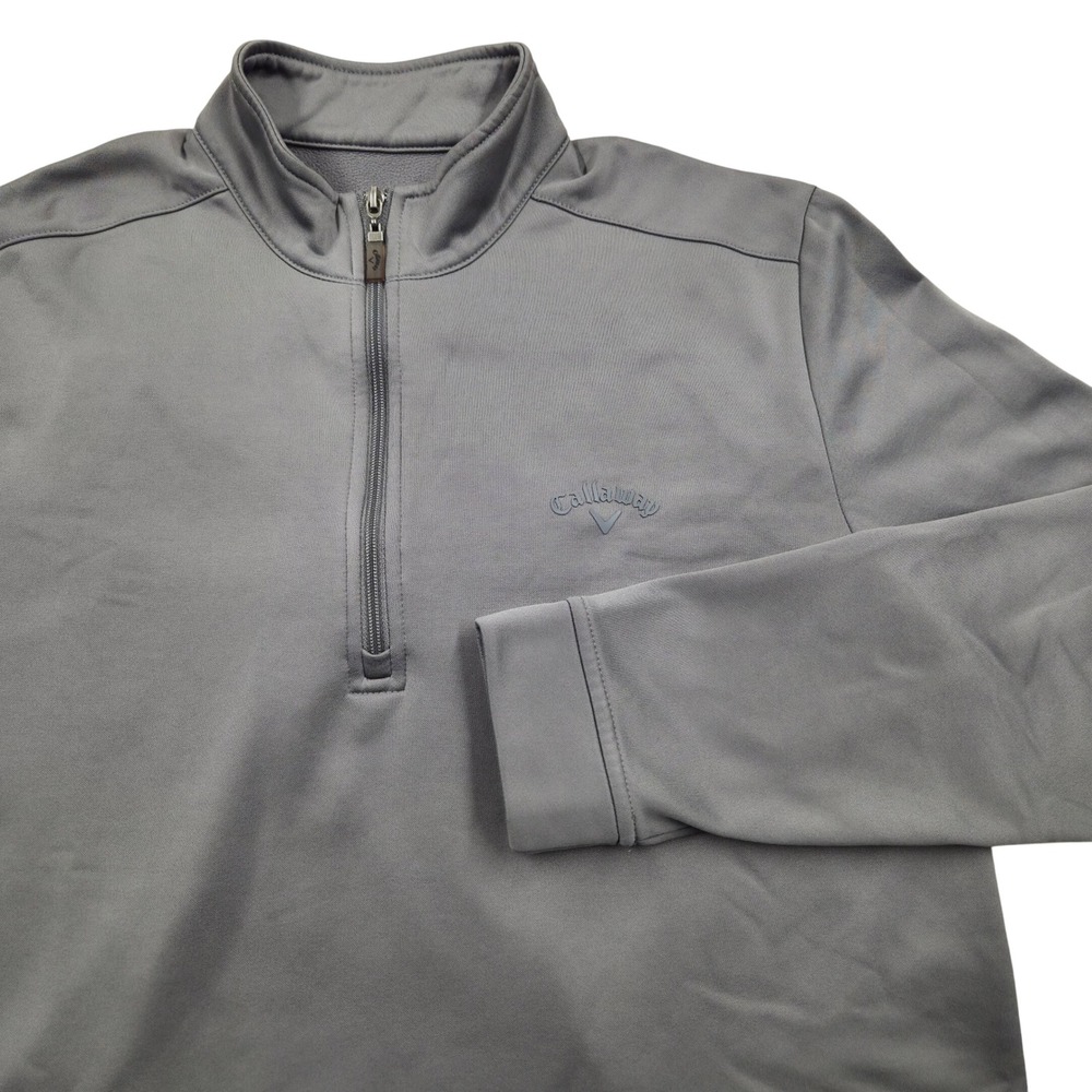 Callaway 1/4 Zip Long Sleeve Pullover Golf Gray Mens‎ Medium